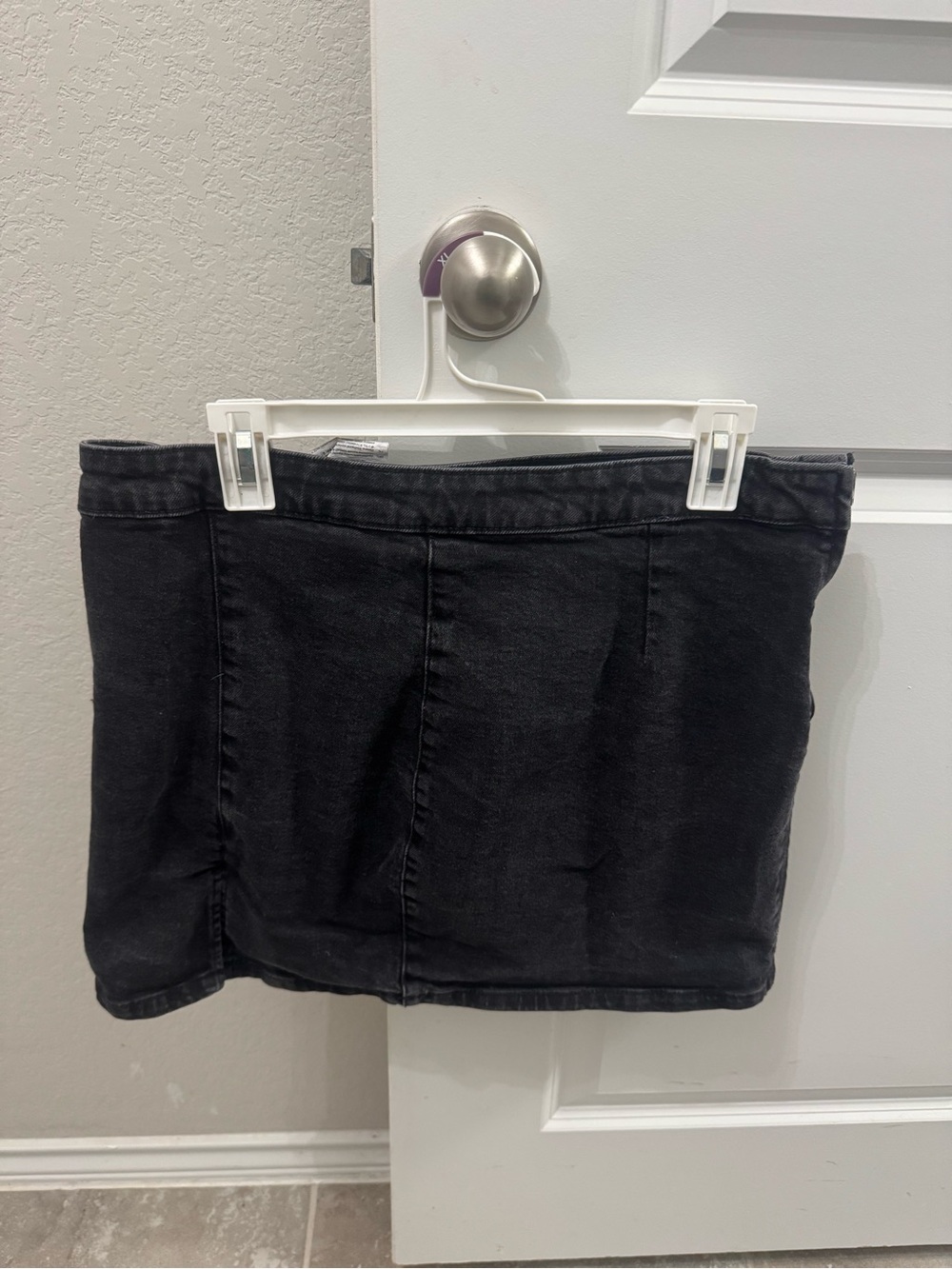Bershka Black Denim Mini Skirt